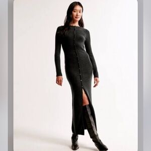 Merino wool blend maxi dress